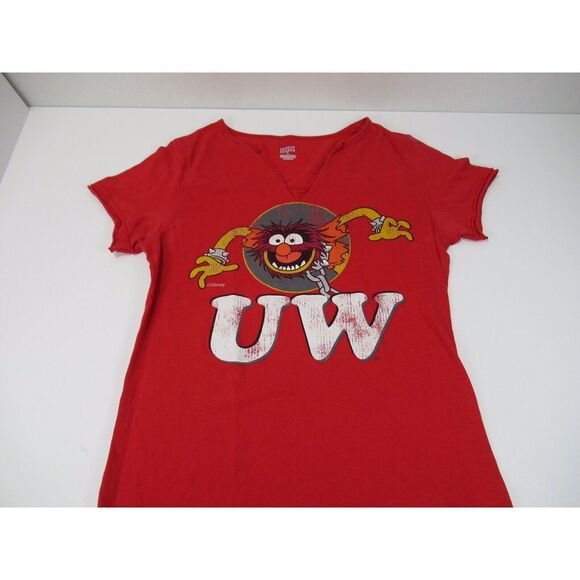 University of Wisconsin Muppet Animal T-shirt Size‎ Large Fitted V-neck A8 - Picture 2 of 6
